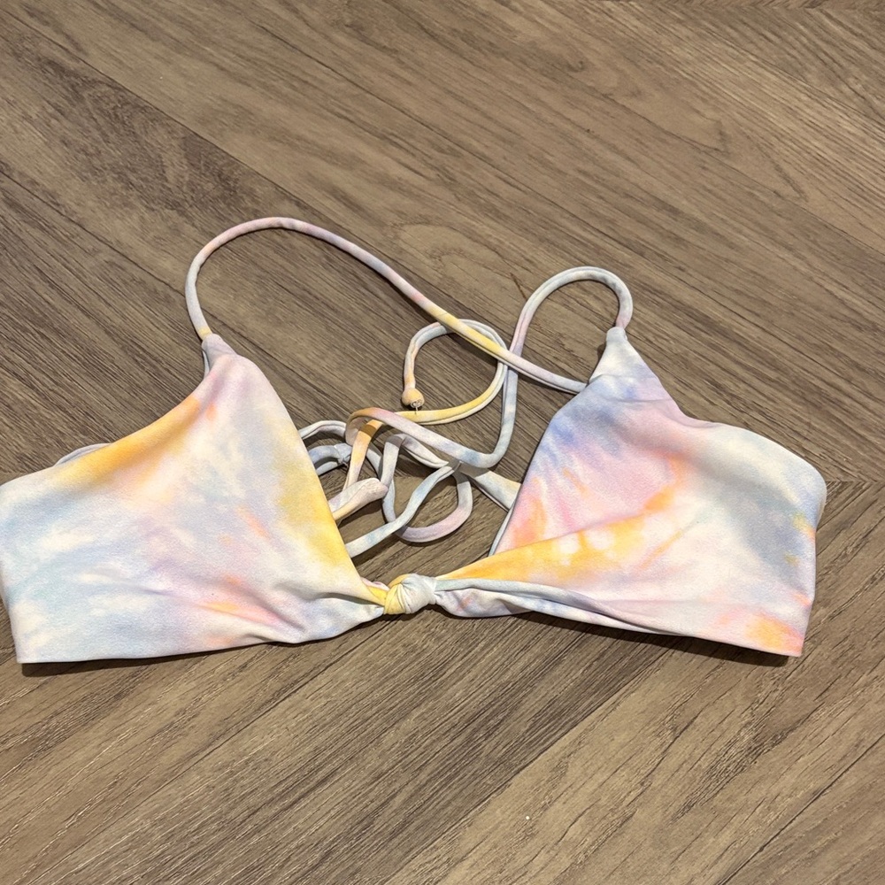 SKATIE Tie-Dye Bikini Top with Strappy Back